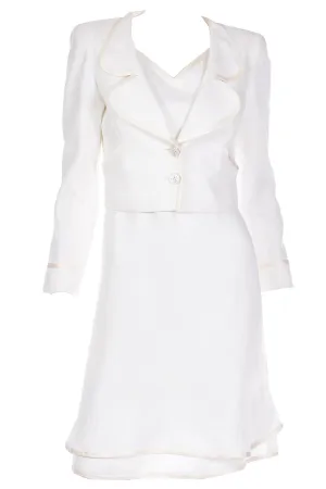 2007 Valentino Linen Sleeveless Dress and Cropped Jacket 2 pc Runway Outfit