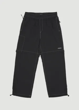 Afends  Valley Zip Off Spray Pant - Black