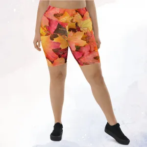 Autumn Leaves Bike Shorts