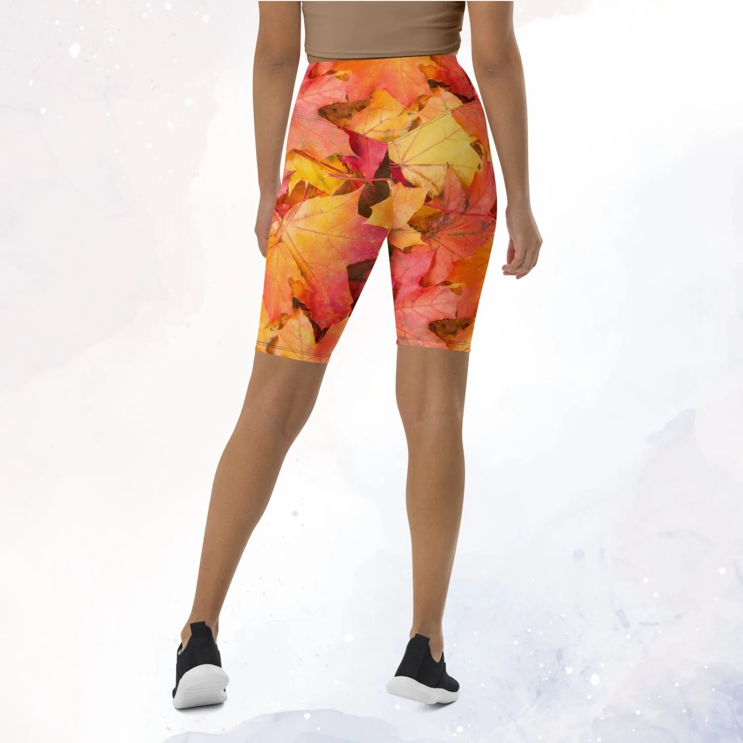 Autumn Leaves Bike Shorts