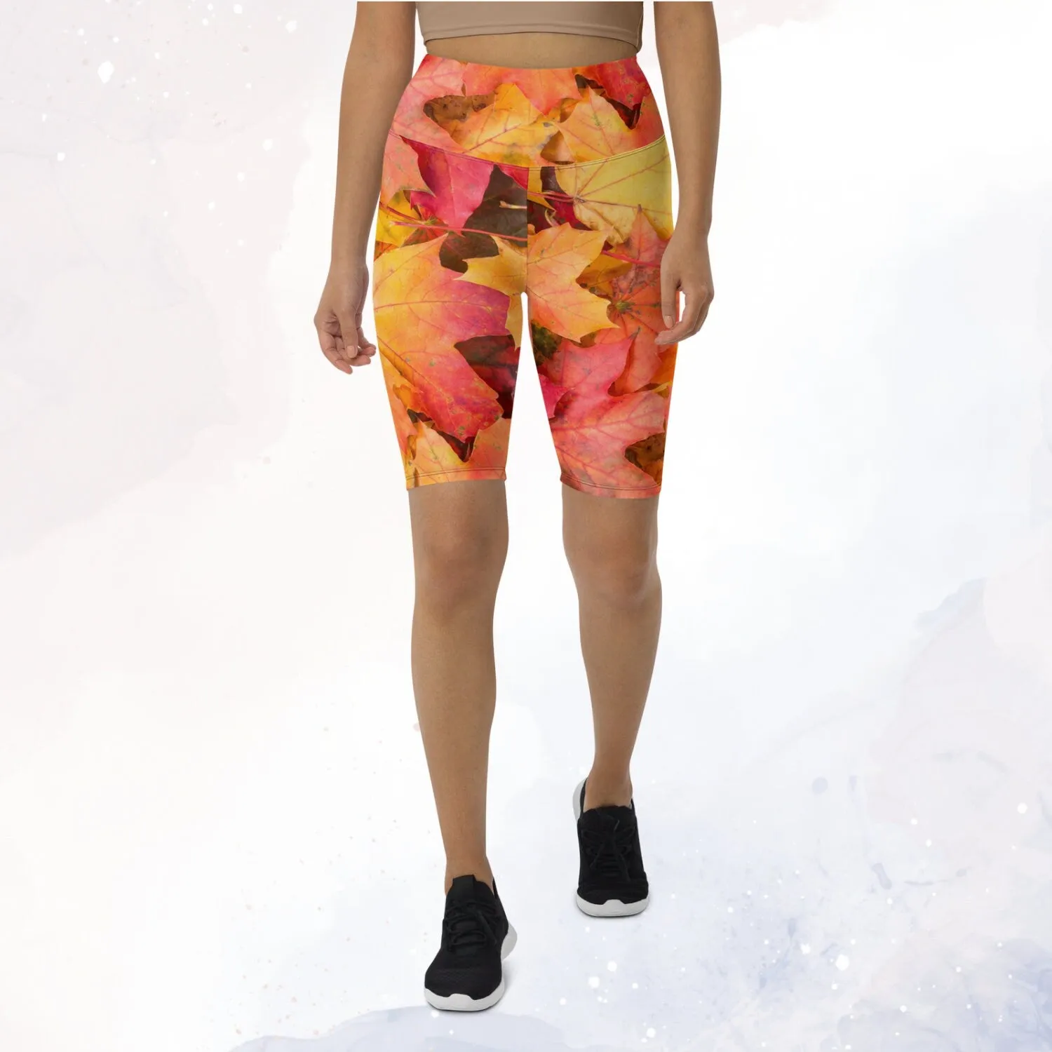 Autumn Leaves Bike Shorts