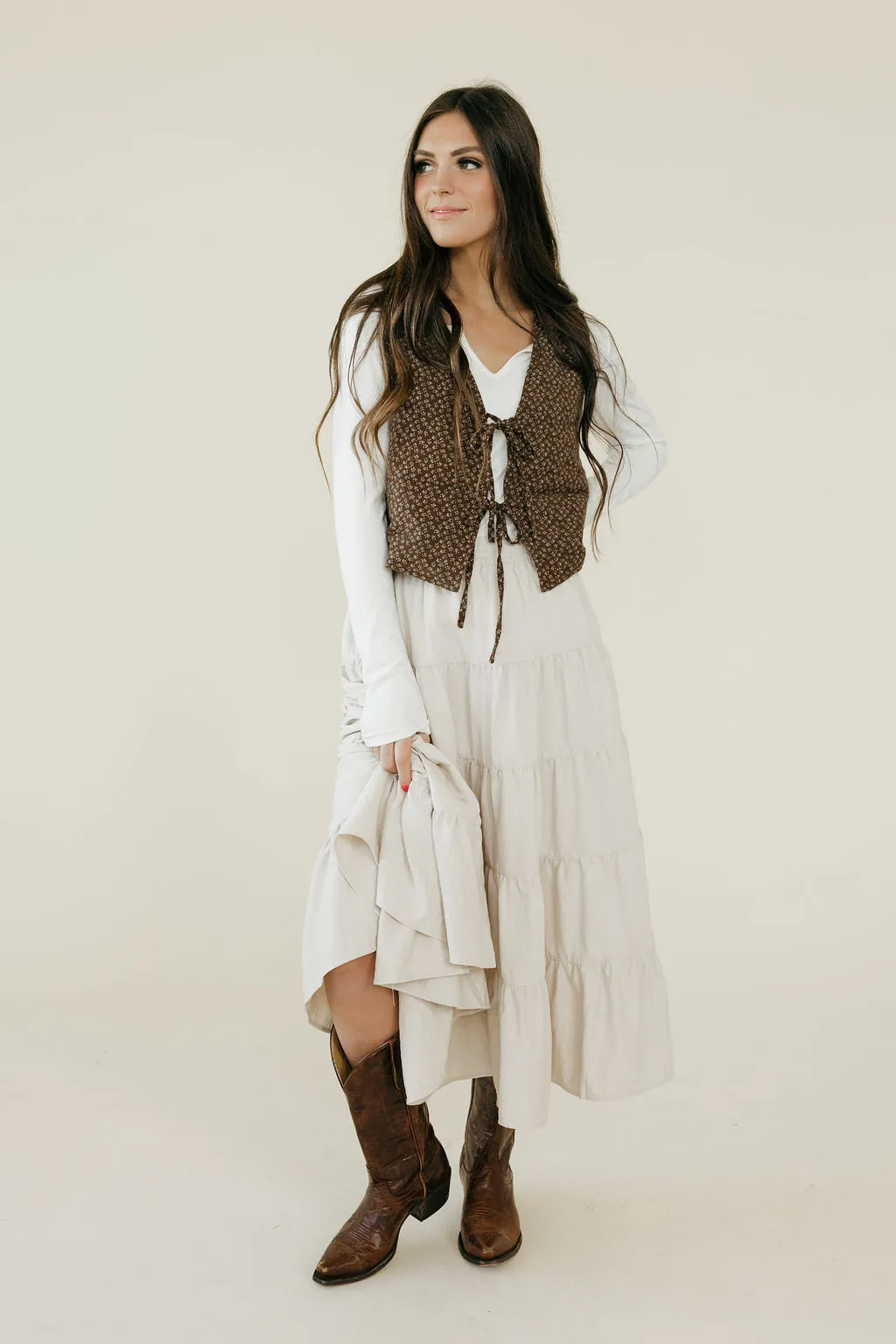 Bevan Skirt-Light Beige