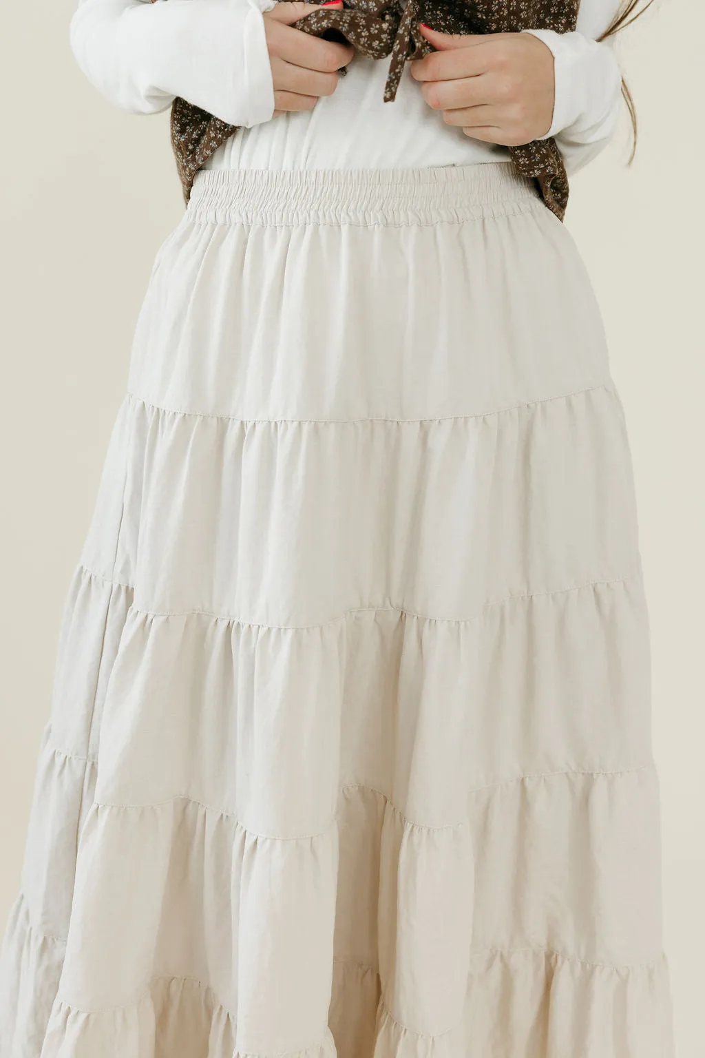 Bevan Skirt-Light Beige