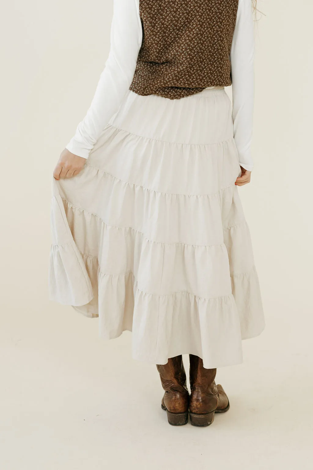 Bevan Skirt-Light Beige