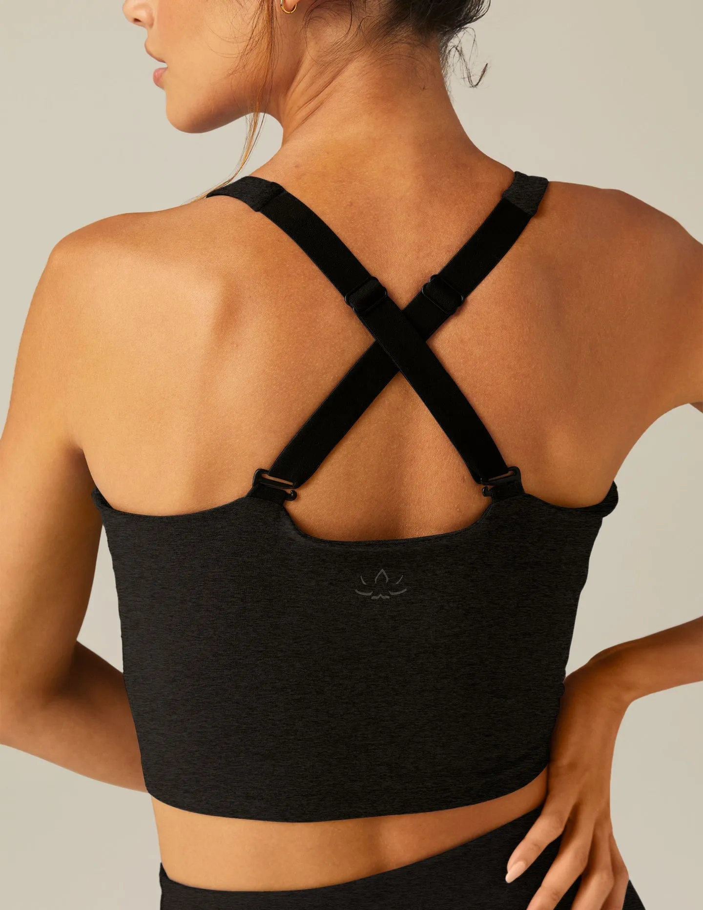 BEYOND YOGA SPACEDYE ALWAYS ON CROPPED TANK - DARKEST NIGHT SD4628