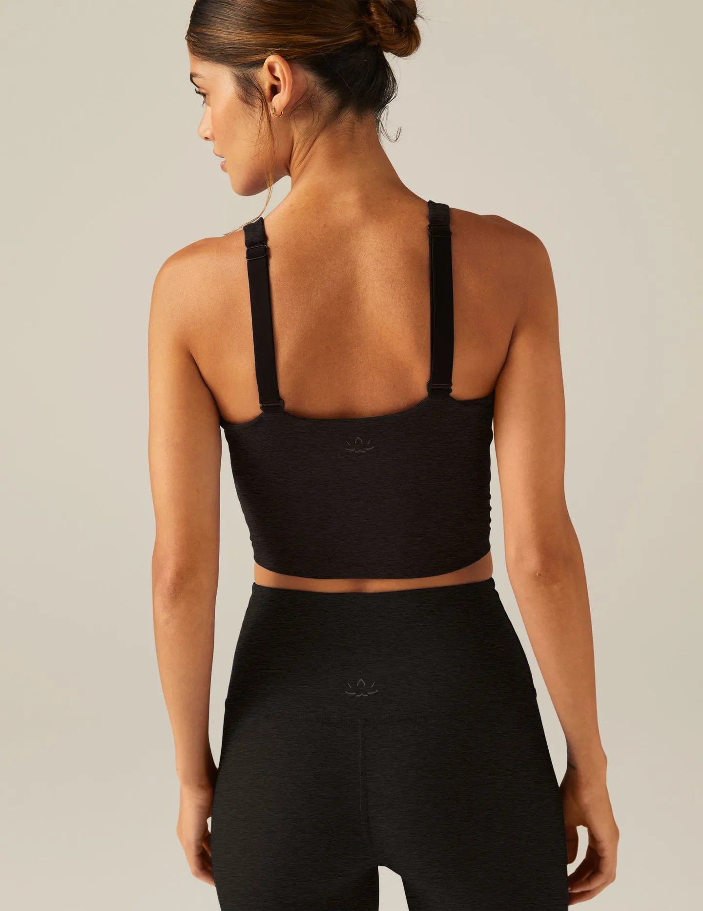 BEYOND YOGA SPACEDYE ALWAYS ON CROPPED TANK - DARKEST NIGHT SD4628