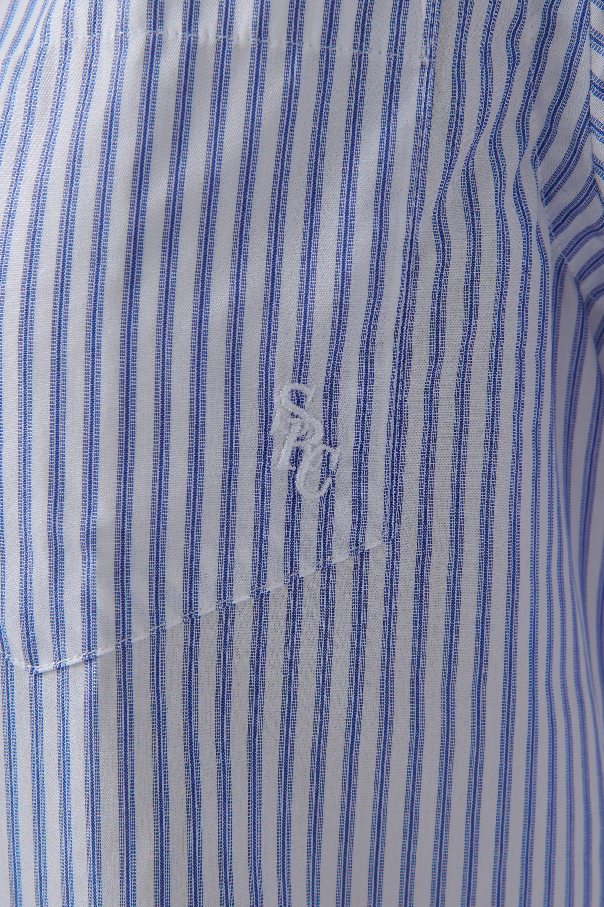 Blue SRC Embroidered Button Down Shirt