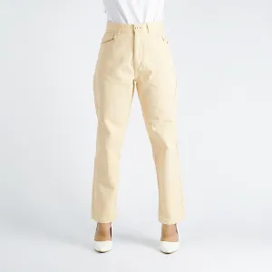 Bobson Japanese Ladies Basic Denim Mom Pants for Women Trendy fashion High Quality Apparel Comfortable Casual jeans for Women 146151-U (Peach)