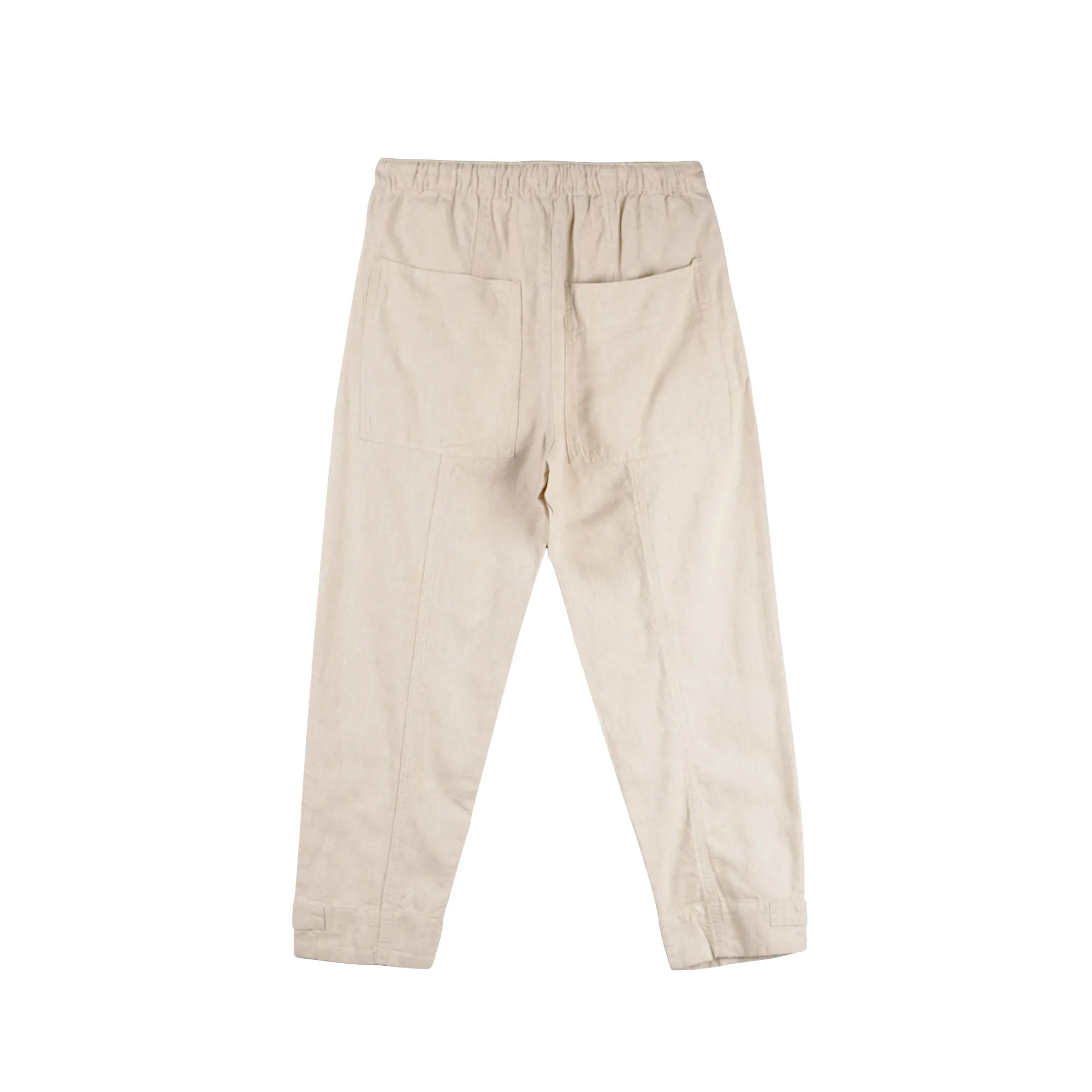 Bobson Japanese Ladies Basic Non-Denim Drawstring Pants 154422-U (Beige)