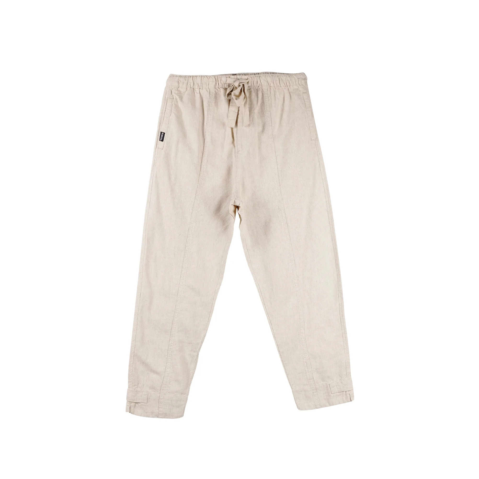 Bobson Japanese Ladies Basic Non-Denim Drawstring Pants 154422-U (Beige)