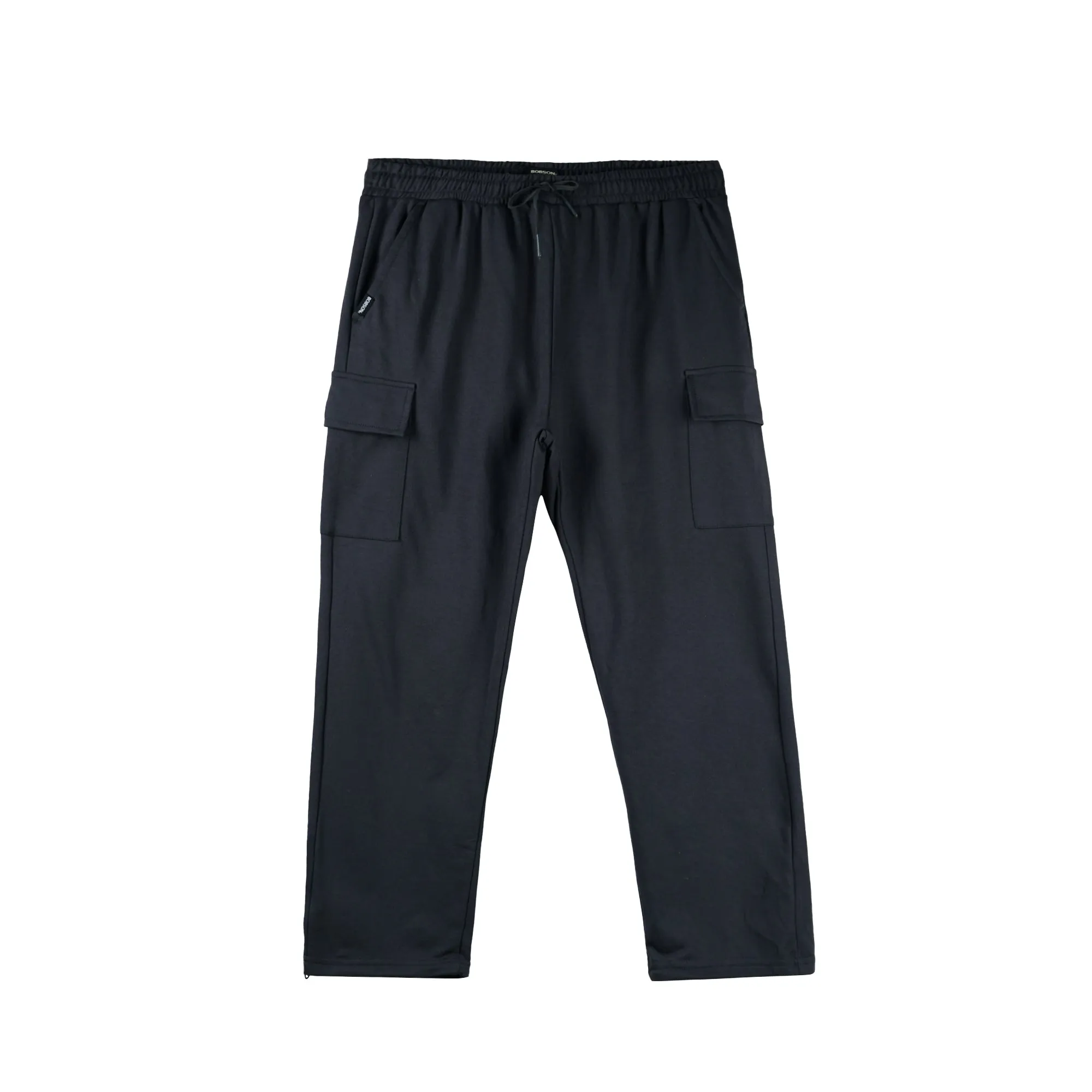 Bobson Japanese Ladies Basic Non-Denim Drawstring Pants 154461-U (Dark Gray)