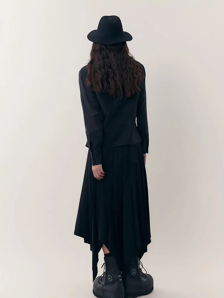 Bottle-Neck Plain Simple Chic Shirt