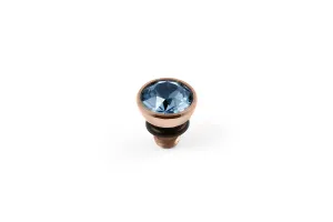 Bottone 5mm Light Sapphire Top Rose Gold