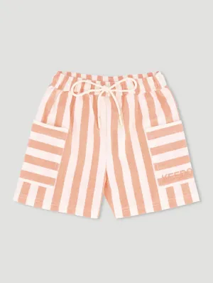 Boys All Over Print Classic Stripe Linen Short