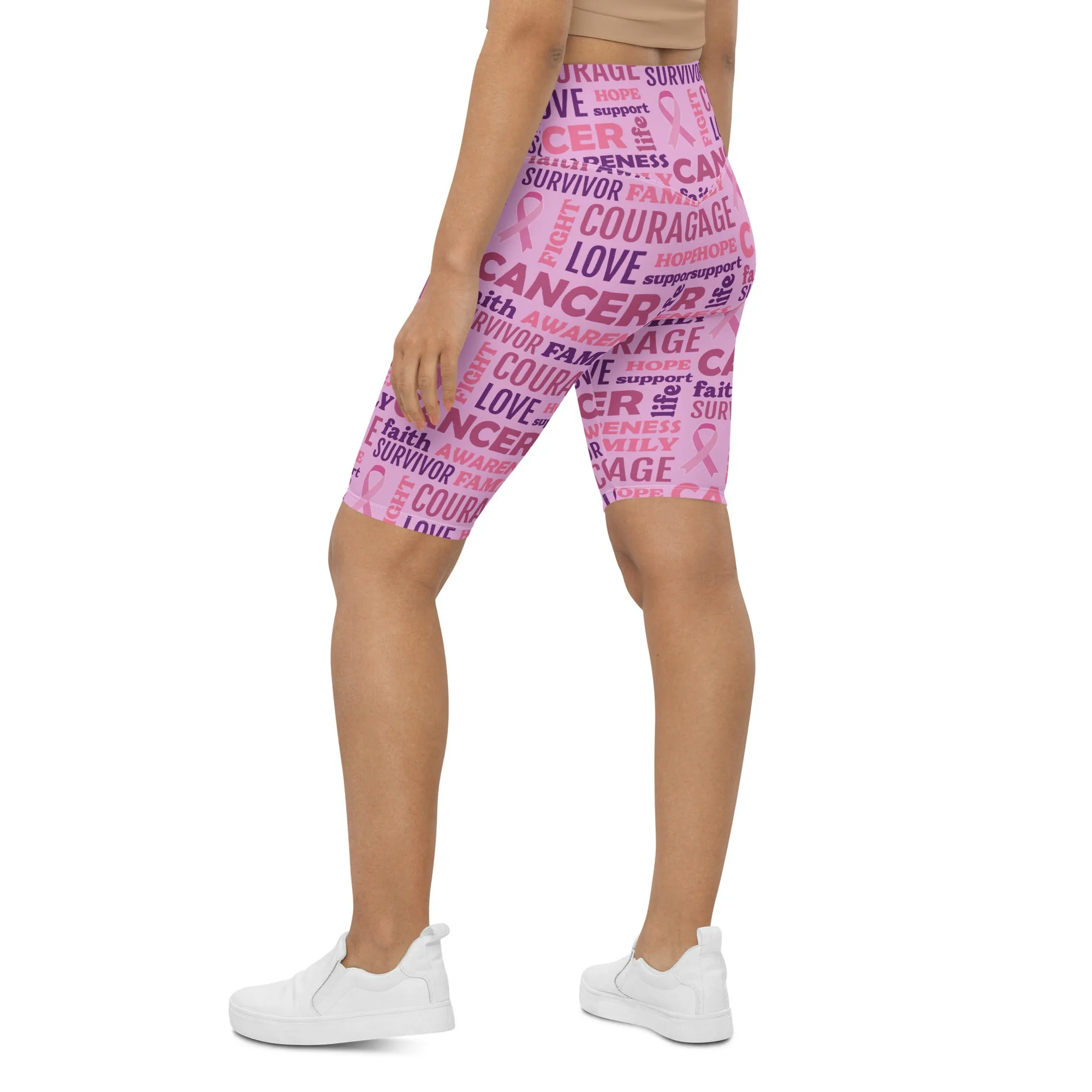 Breast Cancer Awareness Biker Shorts