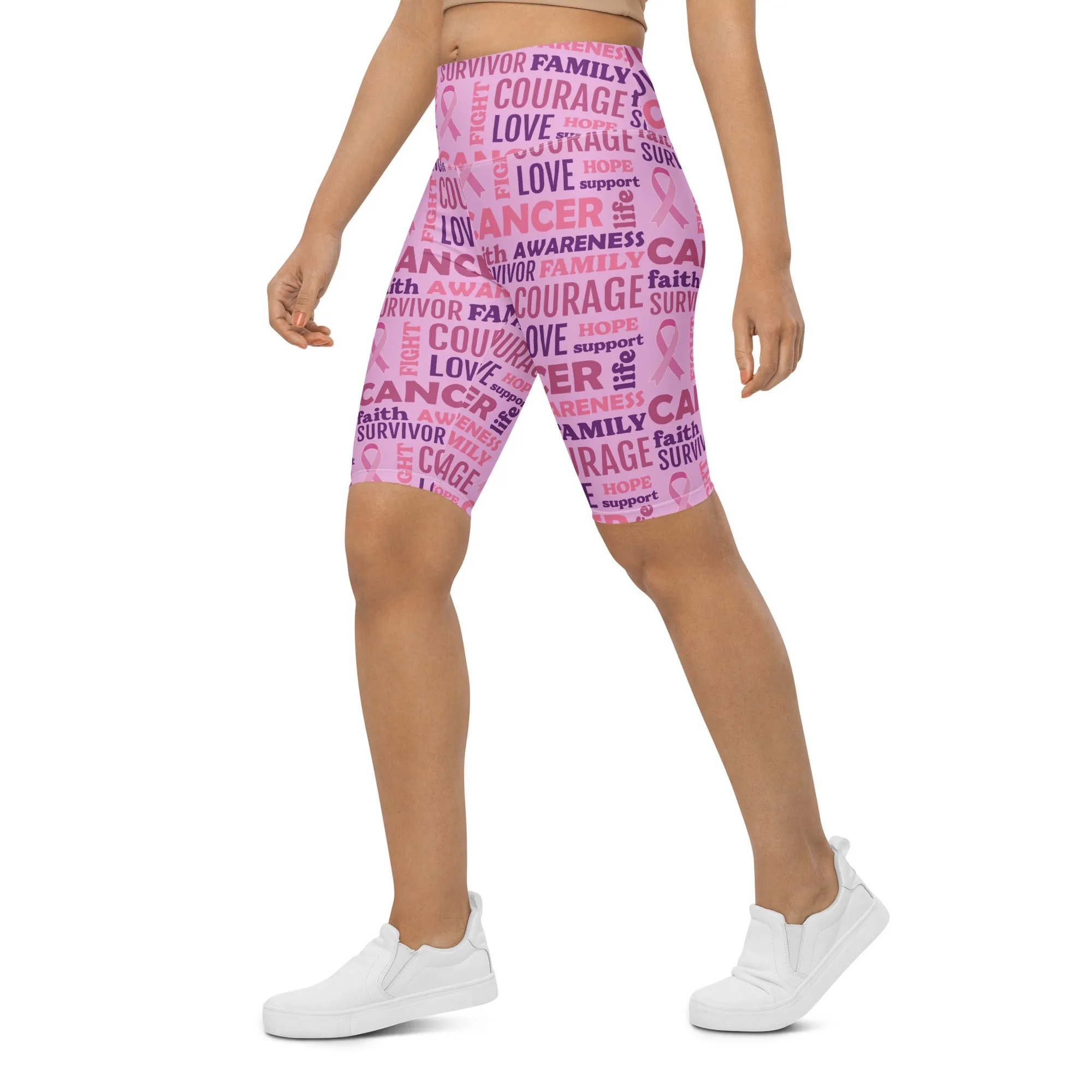 Breast Cancer Awareness Biker Shorts