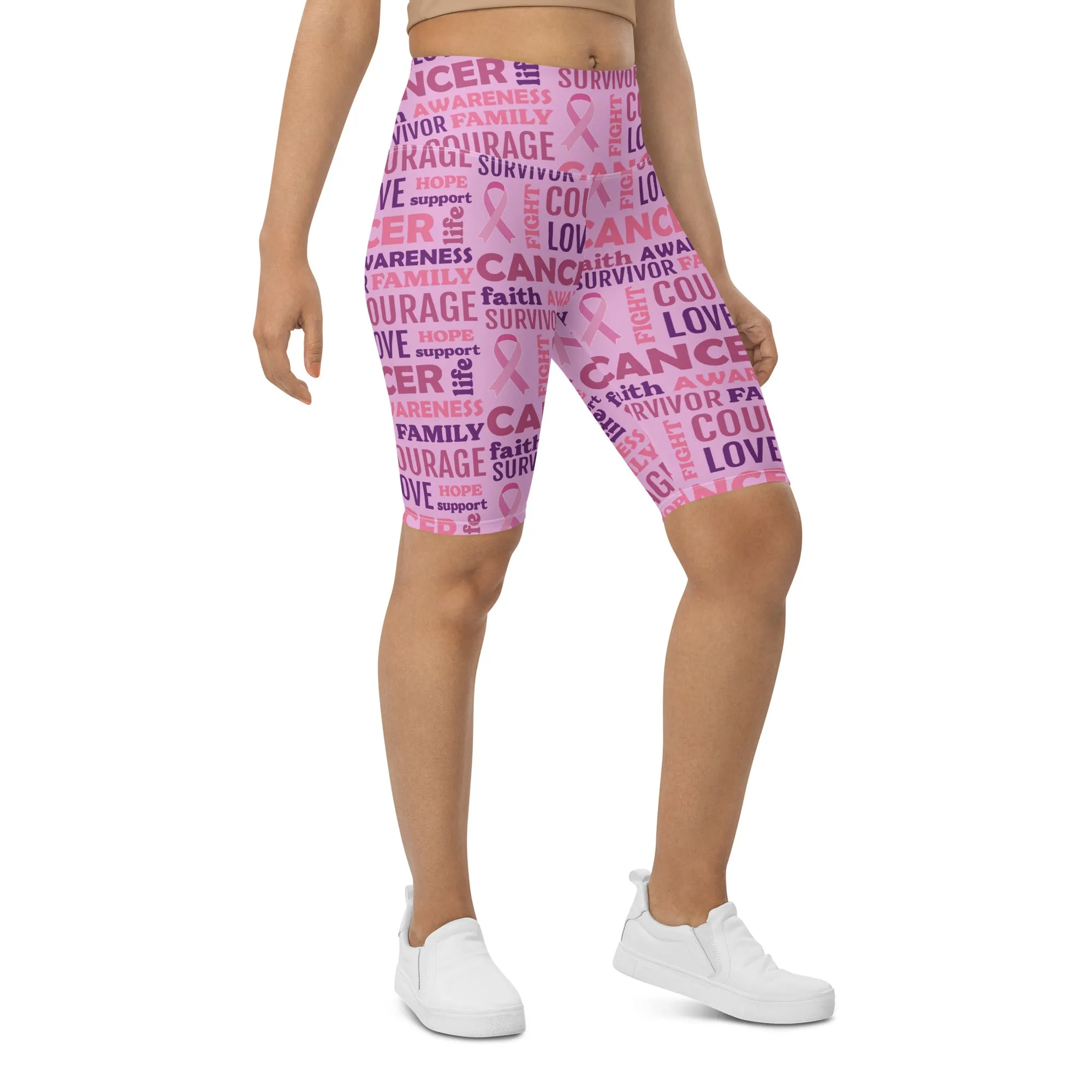 Breast Cancer Awareness Biker Shorts