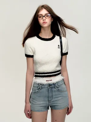 Casual Crew-Neck Short Chic Summer-Knit