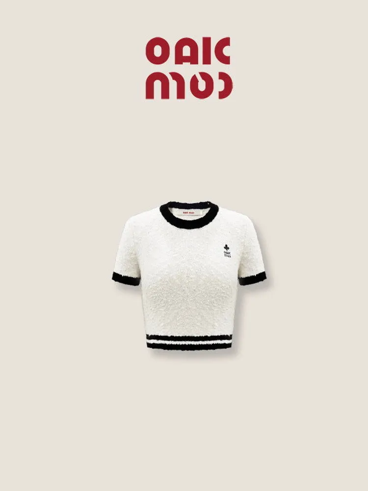 Casual Crew-Neck Short Chic Summer-Knit