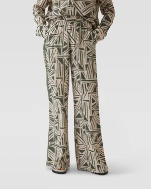 Chantel Geo Print Pants With Tape