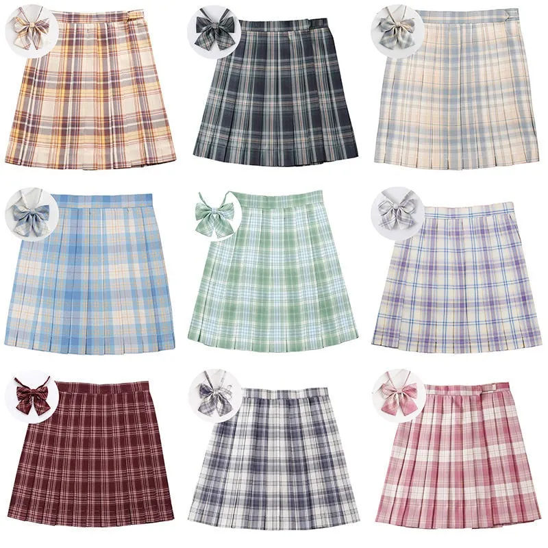 Checkered Summer High Waist Flounce Mini Skirts