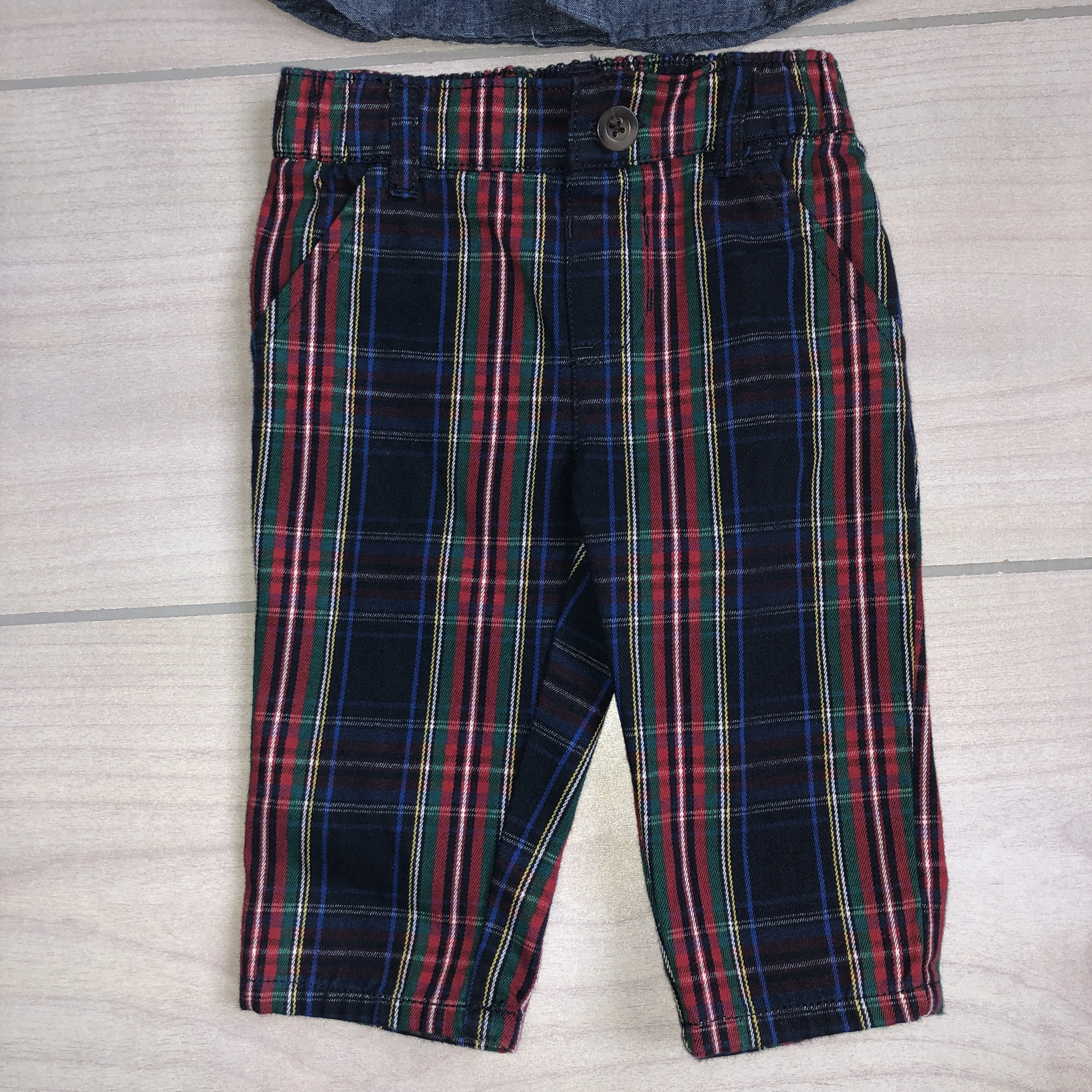 Children's Place Chambray Plaid Outfit