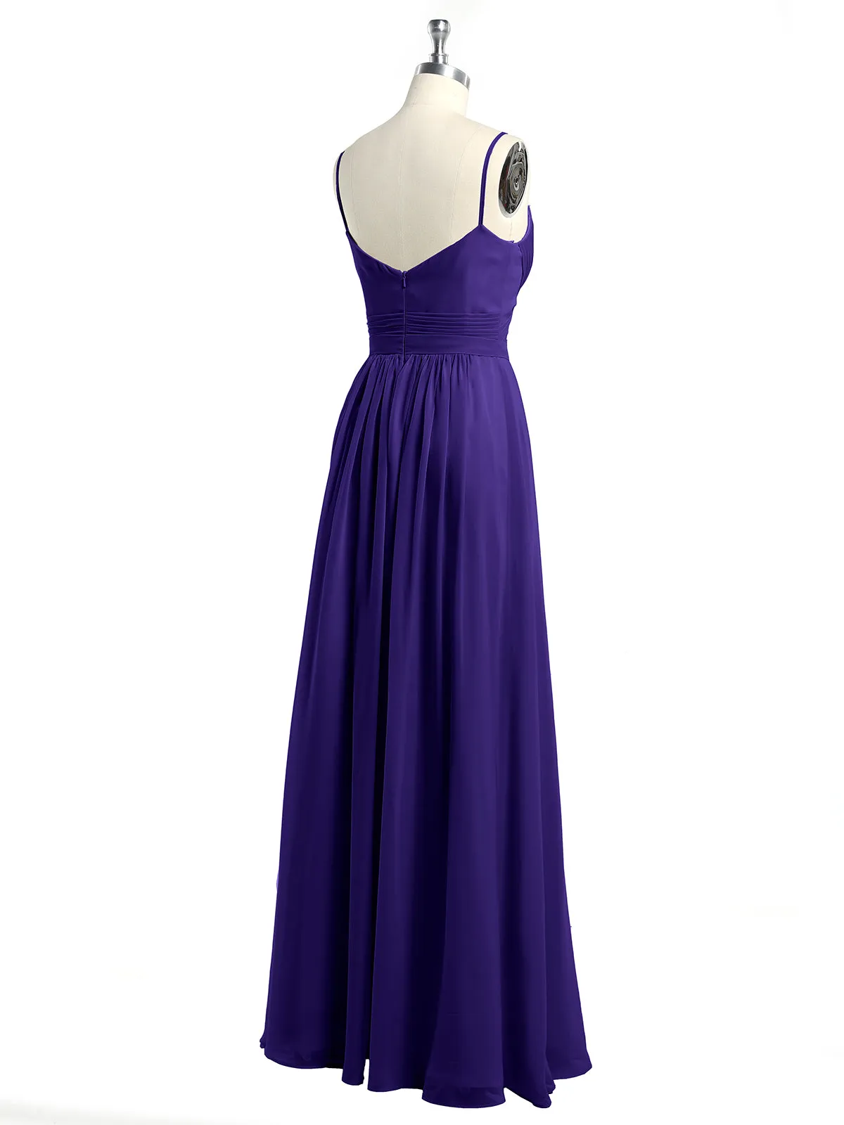 Cross Pleated Bodice Spaghetti Strap Dresses Regency Plus Size