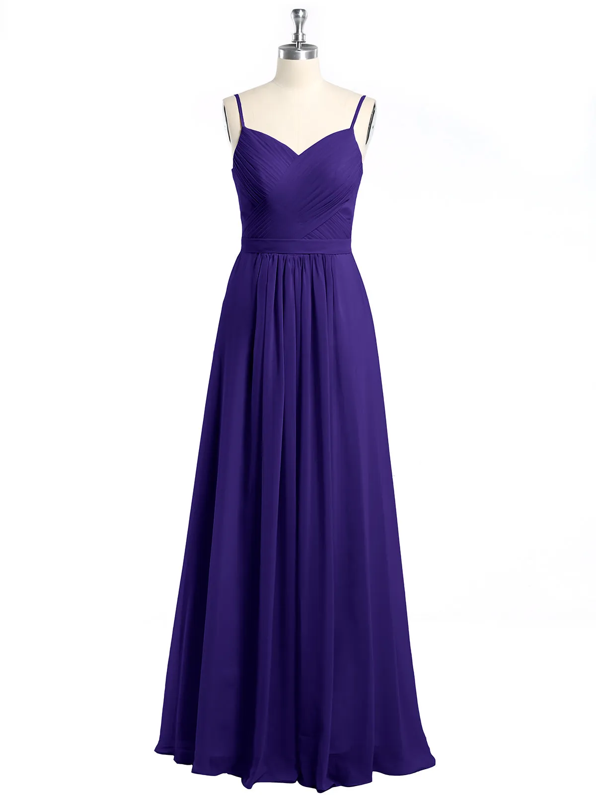 Cross Pleated Bodice Spaghetti Strap Dresses Regency Plus Size