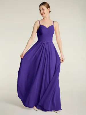 Cross Pleated Bodice Spaghetti Strap Dresses Regency Plus Size