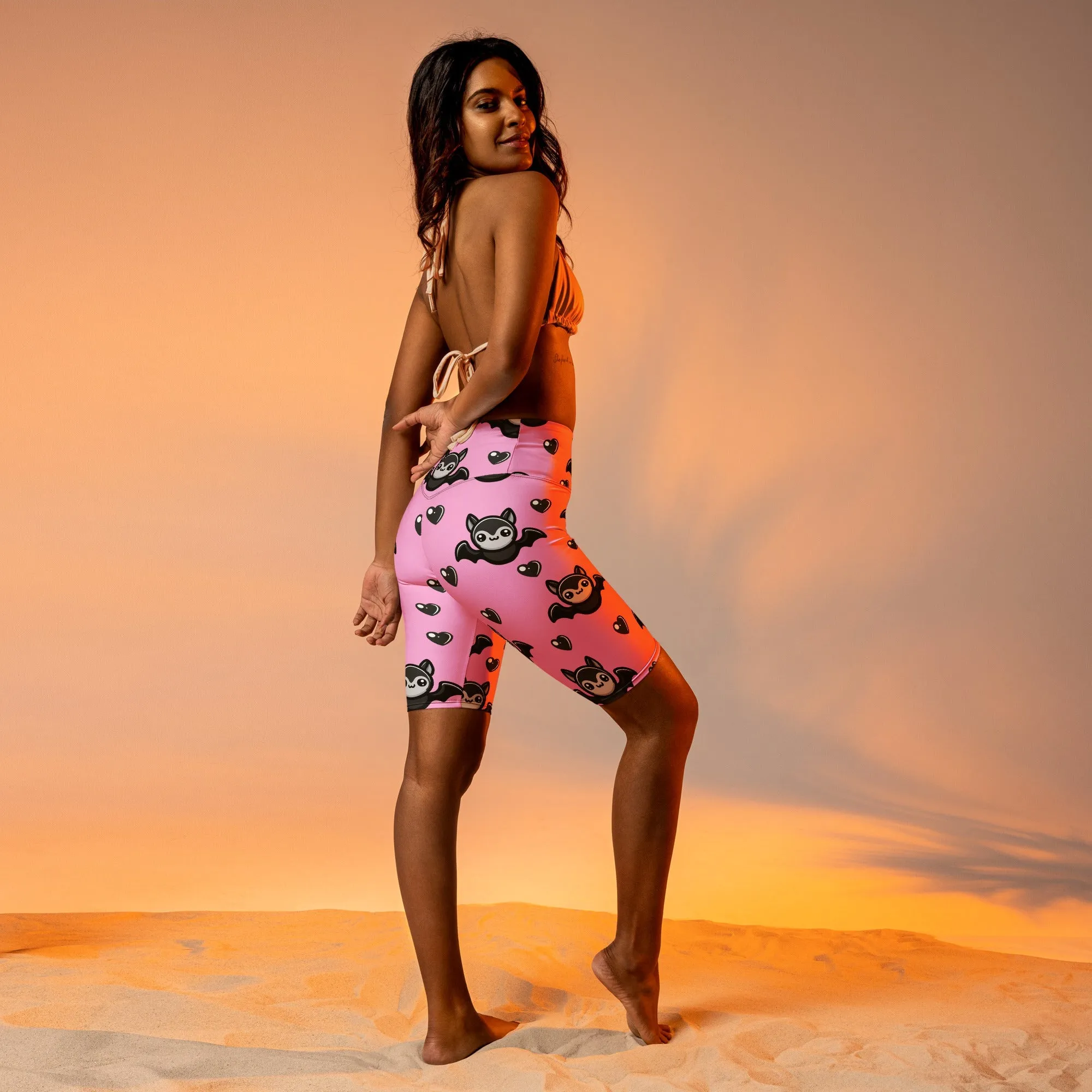 Cute Bats Biker Shorts
