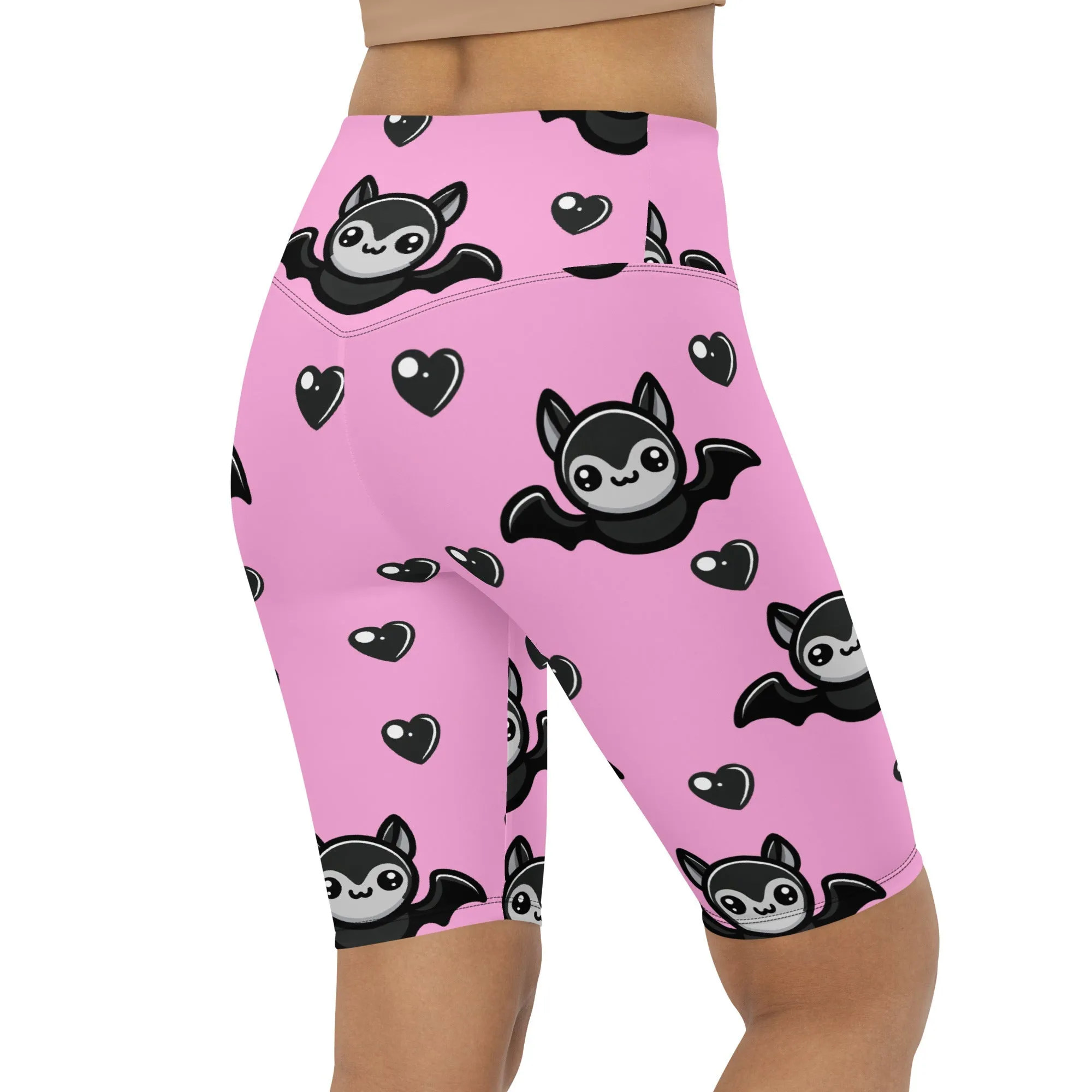 Cute Bats Biker Shorts