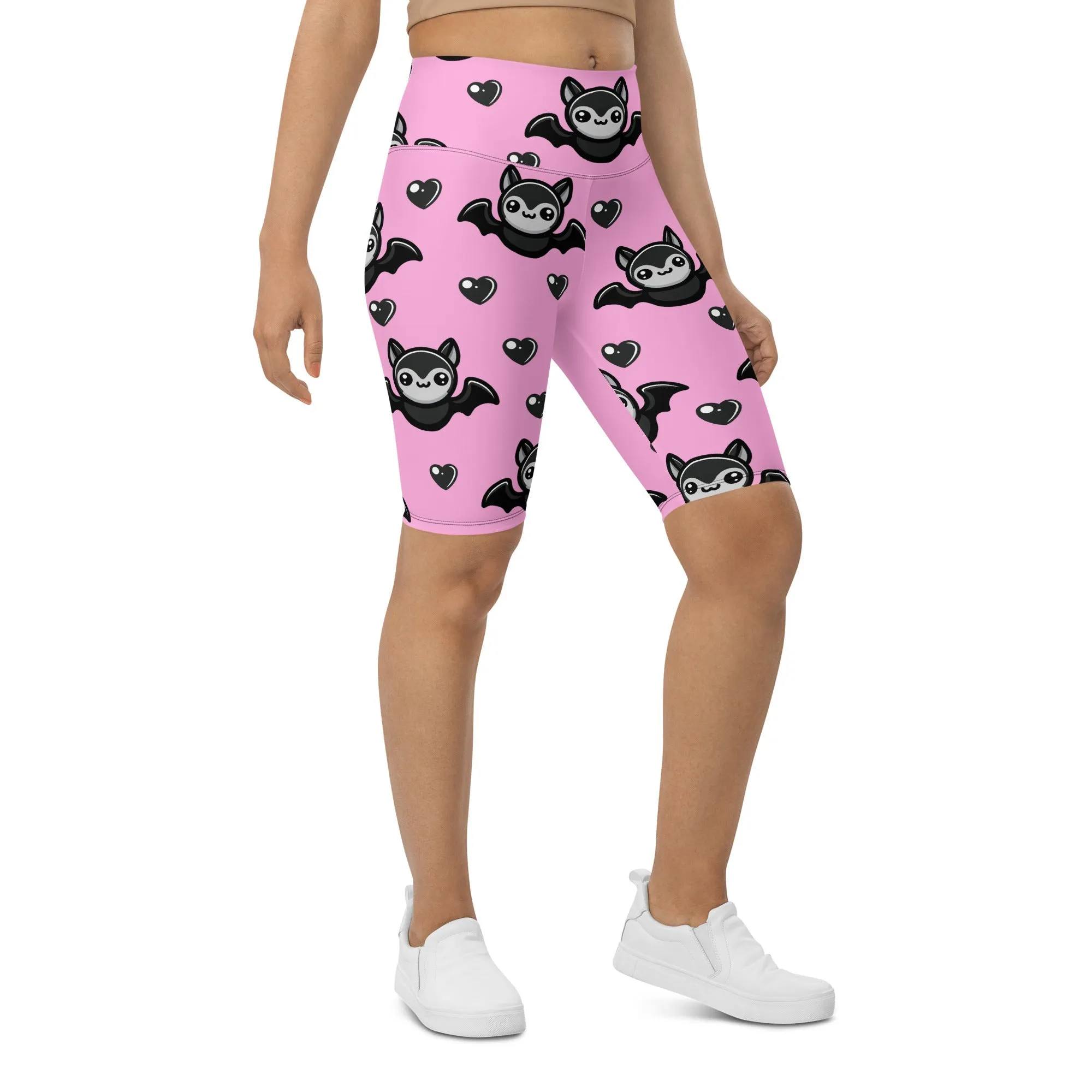 Cute Bats Biker Shorts