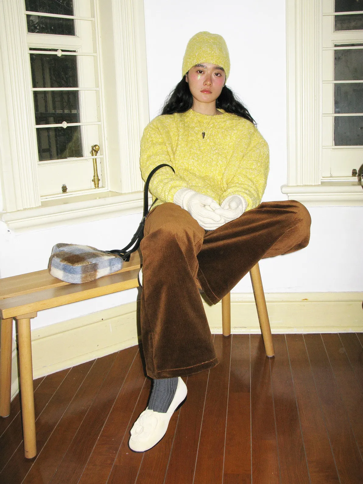Cwer-Neck Vivid Vintage Simple Chic Cable-Knit