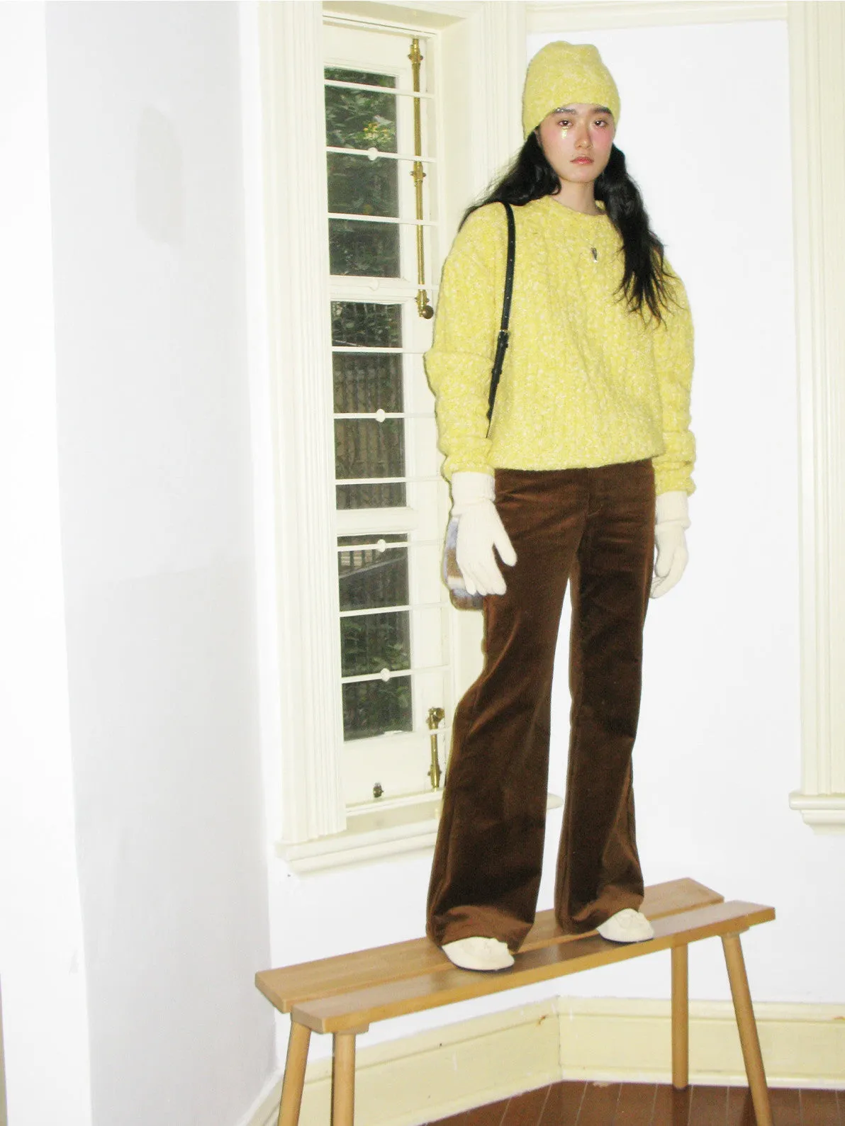Cwer-Neck Vivid Vintage Simple Chic Cable-Knit