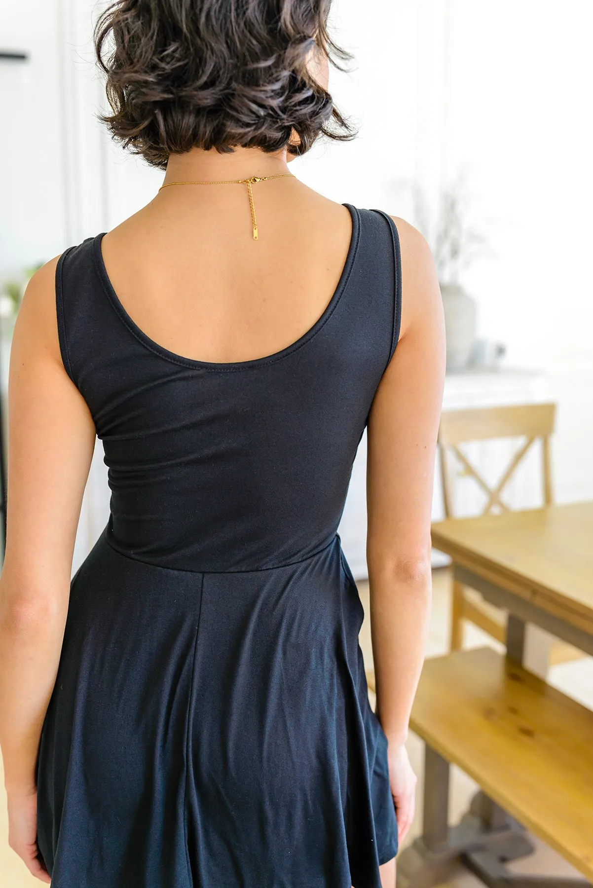 Effortless in Ebony Sleeveless Skort Dress - 4/6/2023