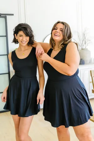 Effortless in Ebony Sleeveless Skort Dress - 4/6/2023