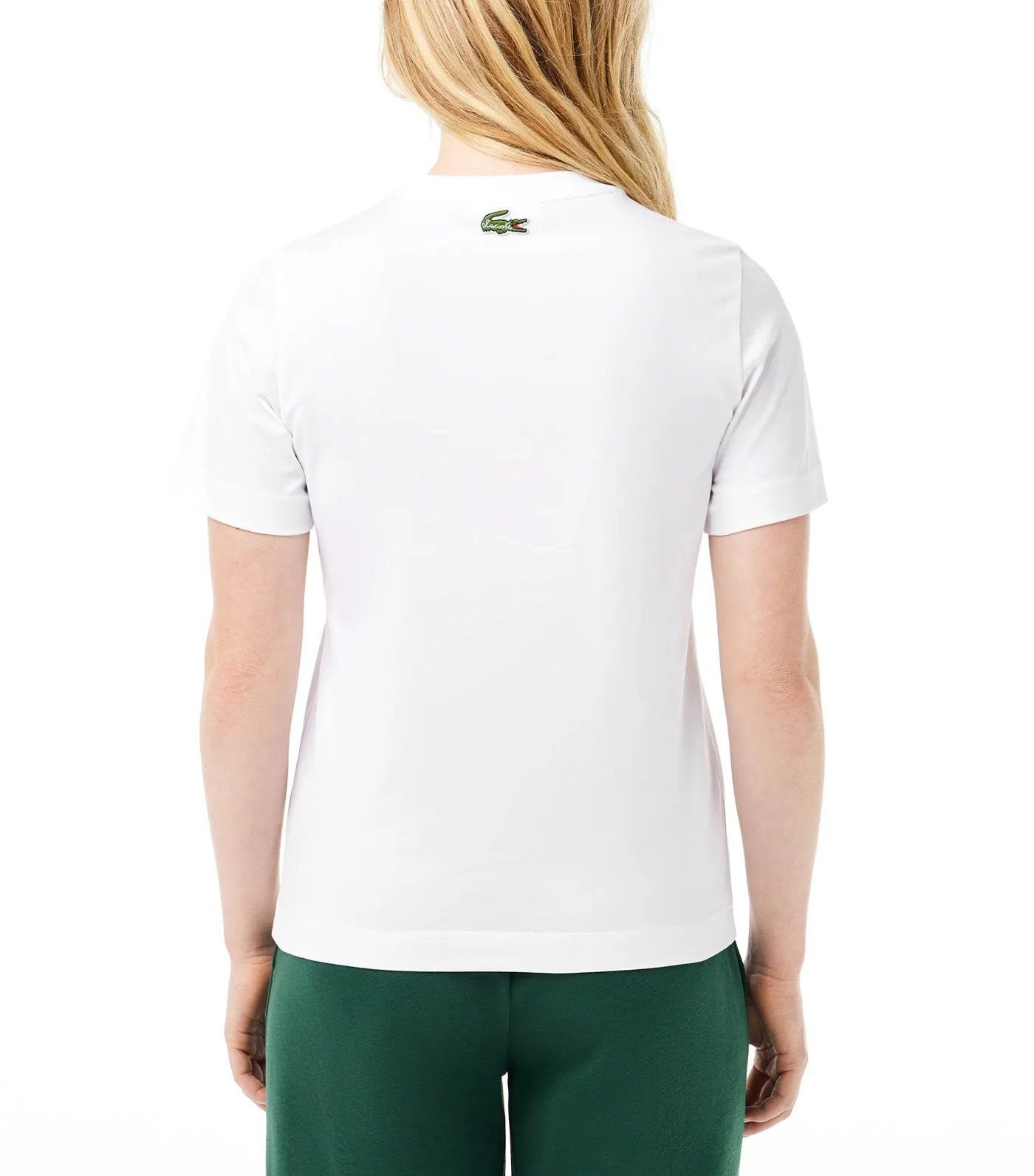 Embroidery Detail Jersey T-shirt White