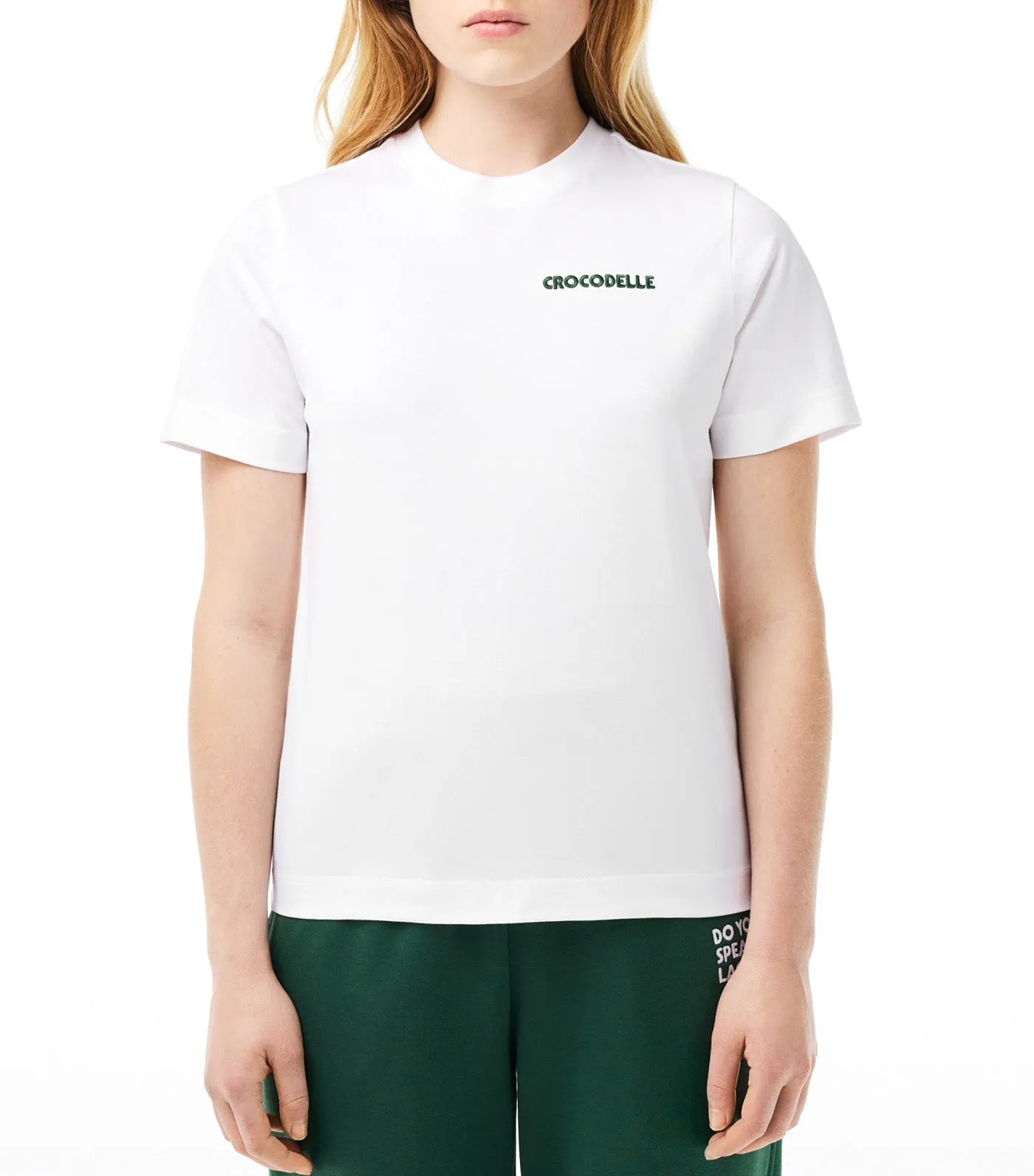 Embroidery Detail Jersey T-shirt White