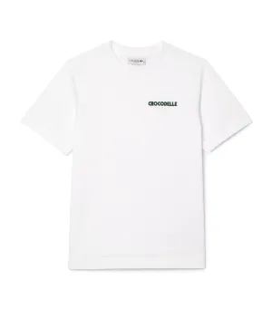Embroidery Detail Jersey T-shirt White