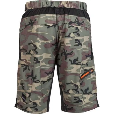 Ether Camo Short   Essential Liner Men's ZOIC, Green Camo Black Zip