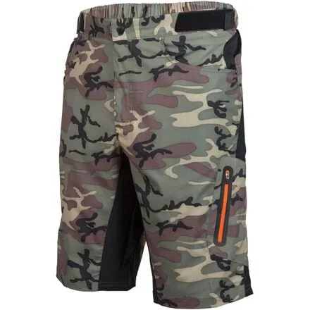 Ether Camo Short   Essential Liner Men's ZOIC, Green Camo Black Zip