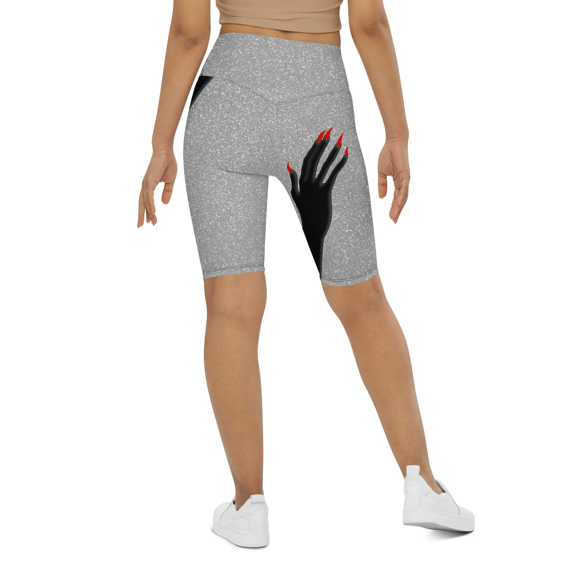 Hand Illusion Biker Shorts
