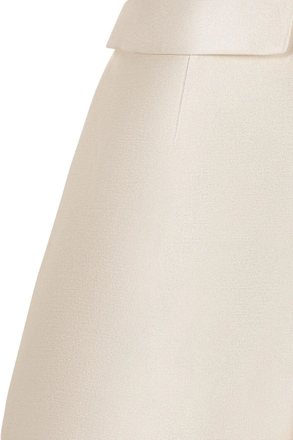 Hebe Draped Taffeta Thigh Length Shorts