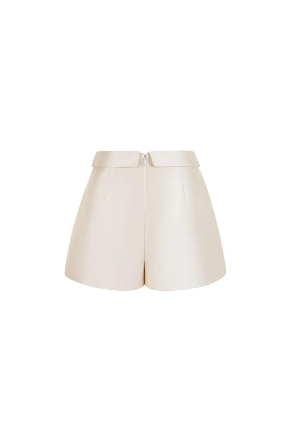 Hebe Draped Taffeta Thigh Length Shorts