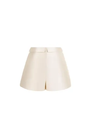Hebe Draped Taffeta Thigh Length Shorts