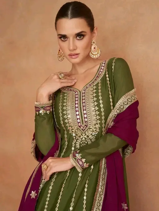 Ibadat Gota Work Suit Set