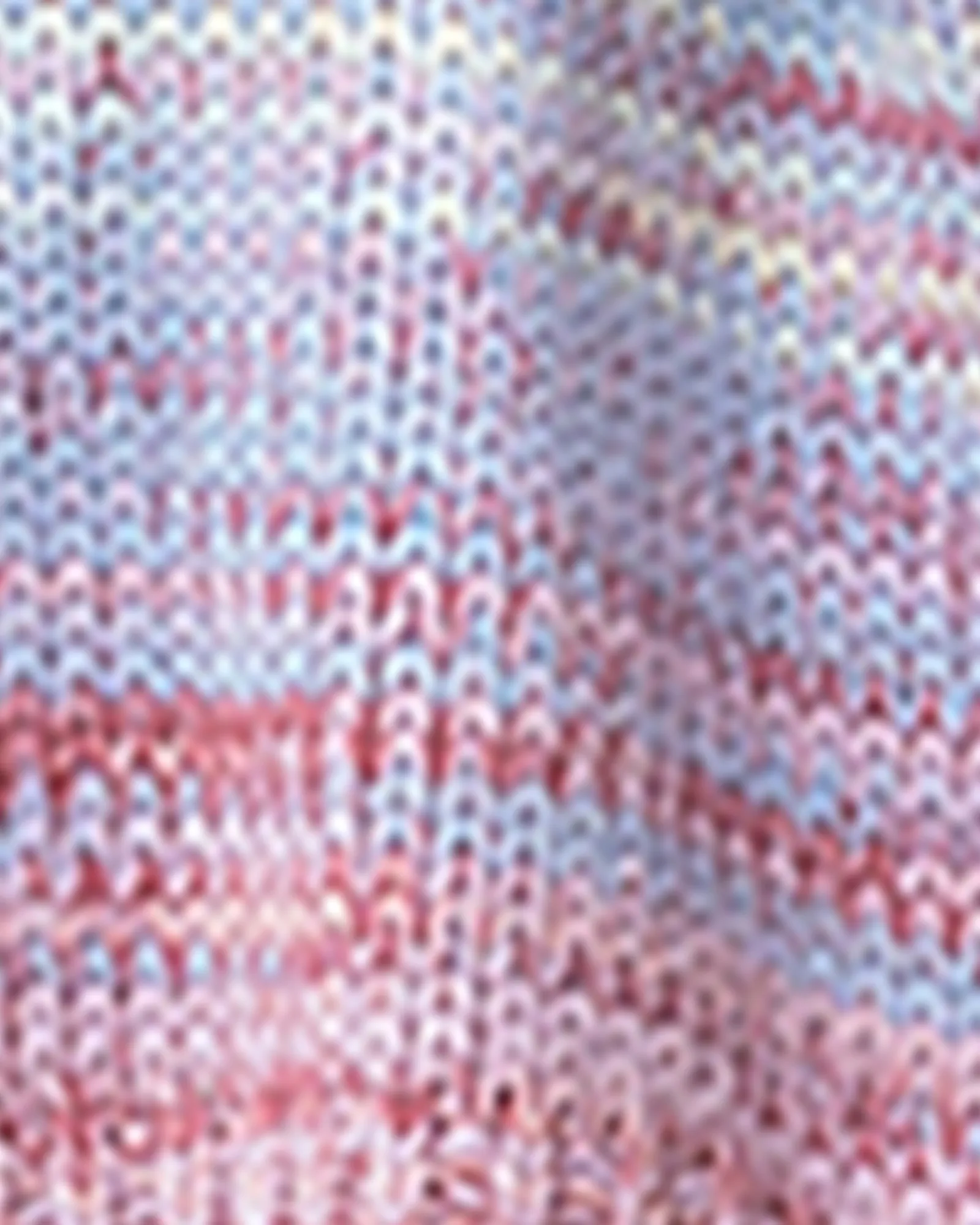 Ivana Button Front Cardigan | Peach / Light Blue