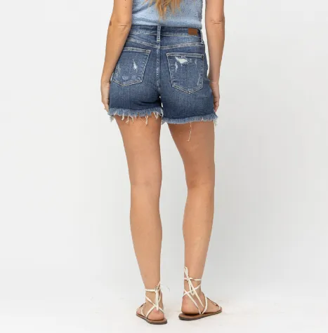 JB HW DESTROYED HEM SHORTS