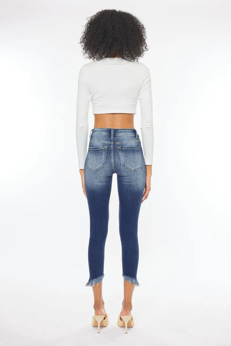 Kancan - Women's High Rise Ankle Skinny Jeans - KC9204D-NV
