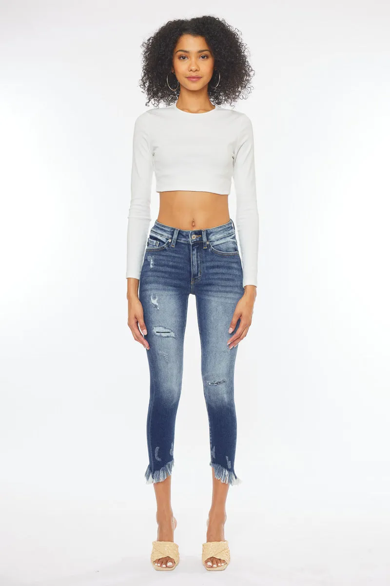 Kancan - Women's High Rise Ankle Skinny Jeans - KC9204D-NV